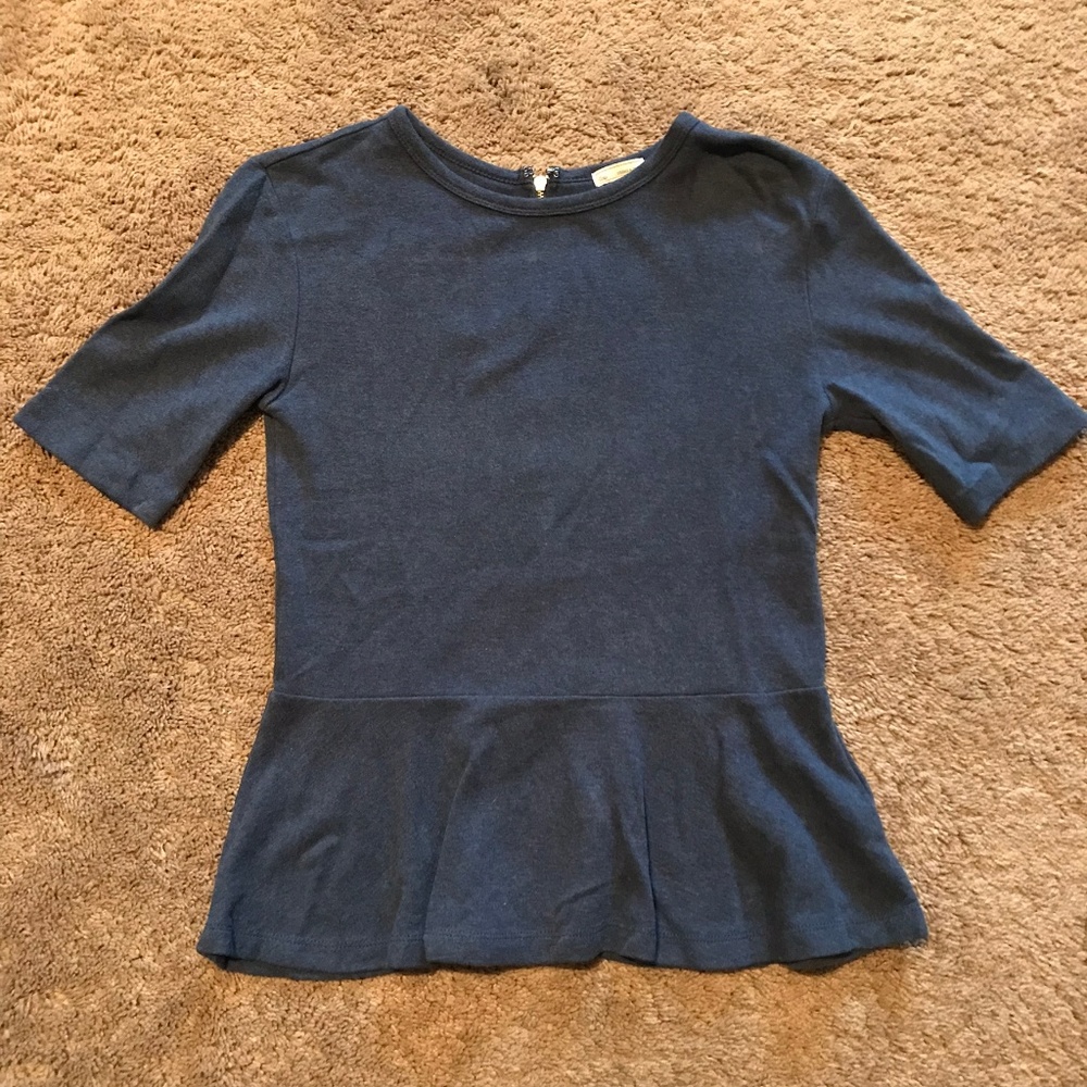 GAP Blue Peplum Top